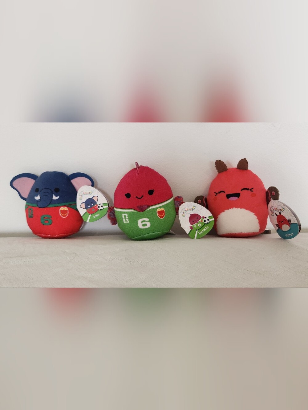 Squishmallows Mcdonalds Lot of 3 Jude Mirren Barella FIFA